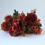 Buque Arranjo de Flores Artificiais Tons Quentes Terracota (Locação)