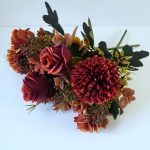 Buque Arranjo de Flores Artificiais Tons Quentes Terracota (Locação)