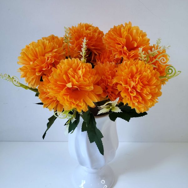 Buque Arranjo de Flores Artificiais cor Laranja (Locação)