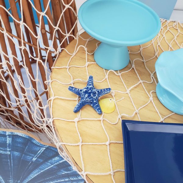 Par Estrela do Mar Azul em Resina 9cm (Locação)