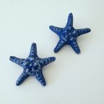 Par Estrela do Mar Azul em Resina 9cm (Locação)