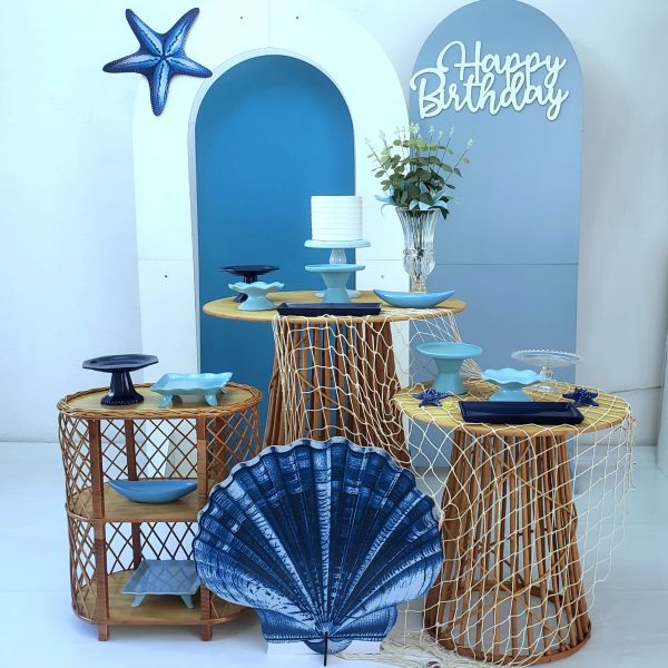 Festa Pocket Adulto Fundo do Mar Azul (Locação)