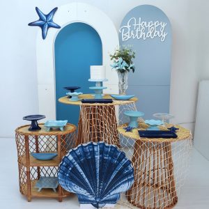 Festa Pocket Adulto Fundo do Mar Azul (Locação)