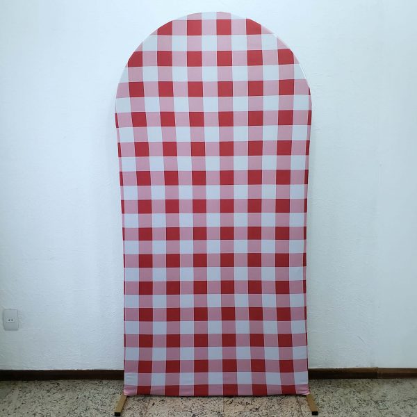 Tecido Xadrez Vermelho para Painel Romano 2,00m x 1,00m (Locação) Tecido Xadrez Vermelho para Painel Romano 2,00m x 1,00m (Locação)