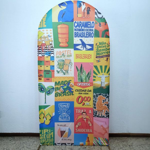 Tecido Brasilidades para Painel Romano 2,00m x 1,00m (Locação)